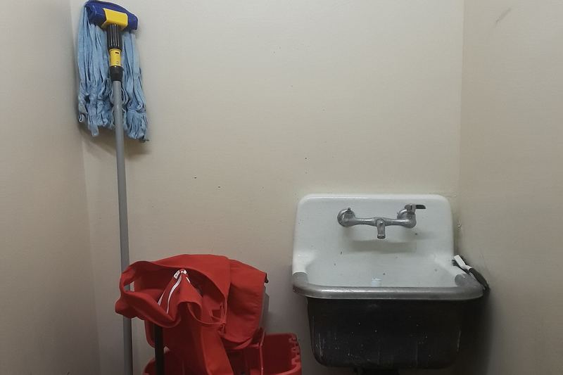 Bathroom cleaning and fixtures